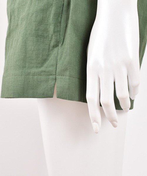 Felt-Maglietta（フェルトマリエッタ）の「麻リネン混ウエストゴムショートパンツ（その他パンツ・レディース・ブラック/グリーン/ライトベージュ/ベージュ・LARGE/MEDIUM）」の19枚目の写真