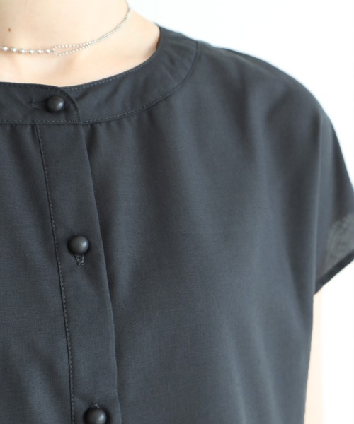 Green Parks(グリーンパークス)の「カラーティアードチュニック(シャツ/ブラウス・レディース・ダークグレー/ピンク/グリーン・FREE)」の8枚目の写真