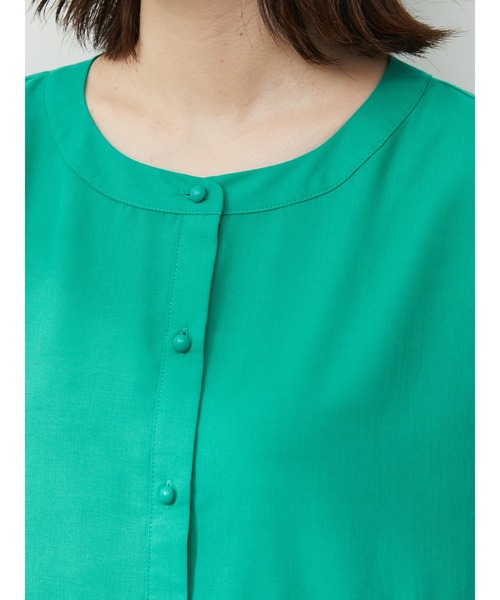 Green Parks(グリーンパークス)の「カラーティアードチュニック(シャツ/ブラウス・レディース・ダークグレー/ピンク/グリーン・FREE)」の10枚目の写真