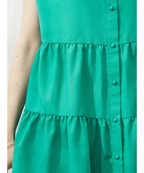 Green Parks(グリーンパークス)の「カラーティアードチュニック(シャツ/ブラウス・レディース・ダークグレー/ピンク/グリーン・FREE)」の13枚目の写真