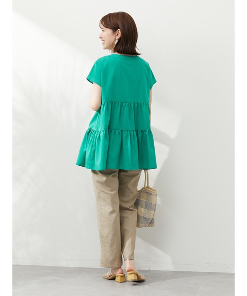 Green Parks(グリーンパークス)の「カラーティアードチュニック(シャツ/ブラウス・レディース・ダークグレー/ピンク/グリーン・FREE)」の9枚目の写真