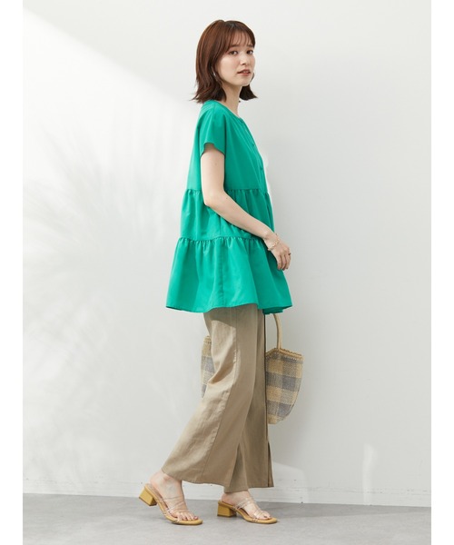 Green Parks(グリーンパークス)の「カラーティアードチュニック(シャツ/ブラウス・レディース・ダークグレー/ピンク/グリーン・FREE)」の12枚目の写真