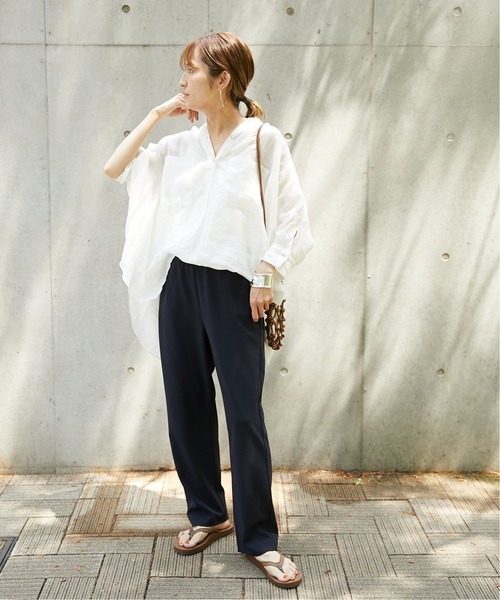 FRAMeWORK（フレームワーク）の「カットジョーゼットテーパードパンツ（その他パンツ・レディース・ホワイト/ネイビー/ブラック・40/38/36）」の22枚目の写真