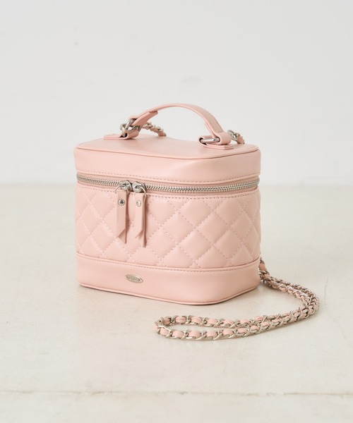 pomme d'amour キルティングバニティバッグ ピンク original/再入荷】Pd bijou quilting vanity bag | POMME d'amour