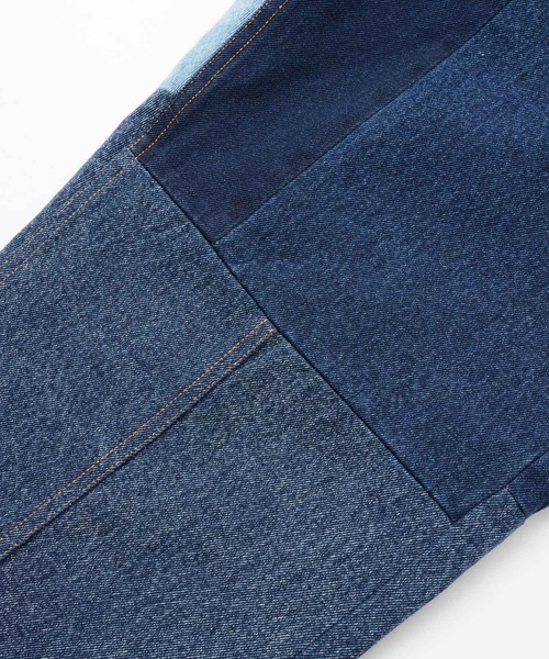 XLARGE(エクストララージ)の「PATCHWORK DENIM PANTS XLARGE(デニムパンツ・メンズ・ブラック/インディゴブルー・32inch/30inch/34inch/36inch)」の12枚目の写真