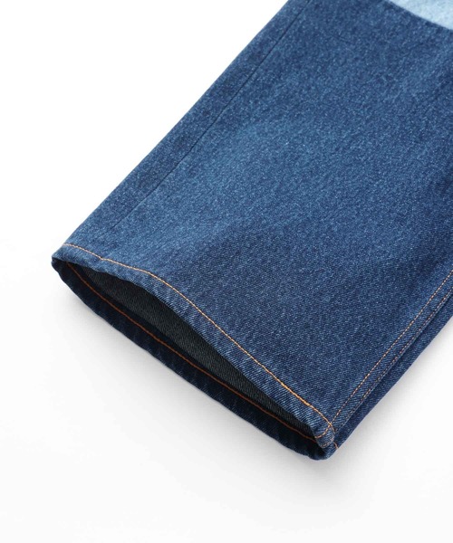 XLARGE(エクストララージ)の「PATCHWORK DENIM PANTS XLARGE(デニムパンツ・メンズ・ブラック/インディゴブルー・32inch/30inch/34inch/36inch)」の13枚目の写真