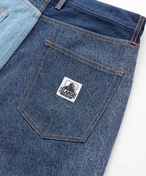 XLARGE(エクストララージ)の「PATCHWORK DENIM PANTS XLARGE(デニムパンツ・メンズ・ブラック/インディゴブルー・32inch/30inch/34inch/36inch)」の15枚目の写真