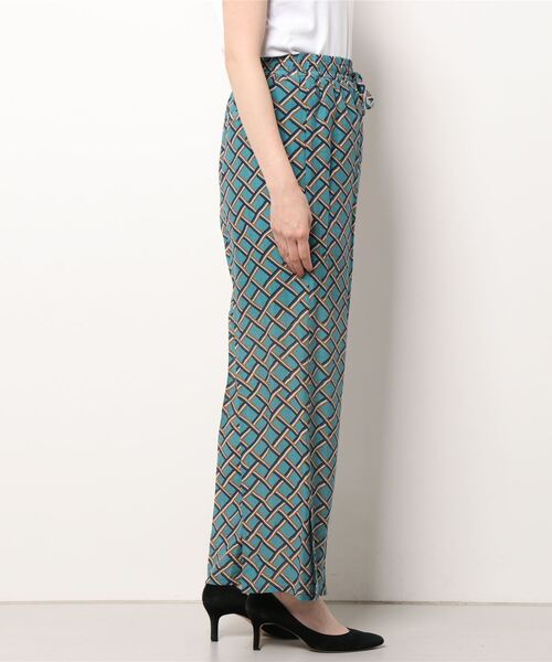 PICCIN（ピッチン）の「幾何学柄ワイドパンツ（その他パンツ・レディース・ネイビー/グリーン・M/L）」の3枚目の写真