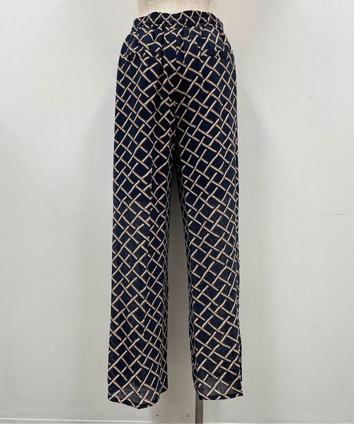 PICCIN（ピッチン）の「幾何学柄ワイドパンツ（その他パンツ・レディース・ネイビー/グリーン・M/L）」の8枚目の写真