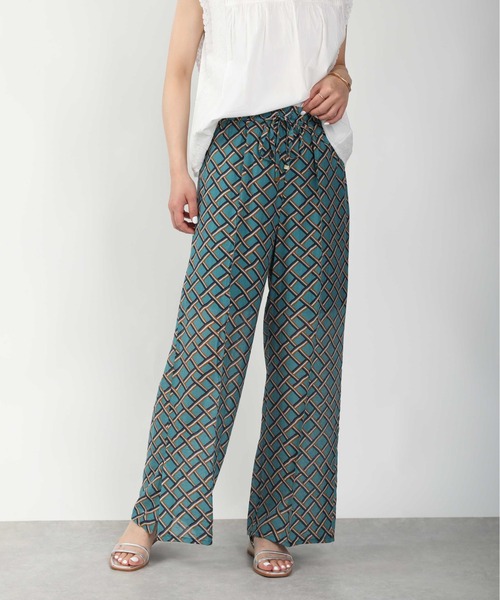 PICCIN（ピッチン）の「幾何学柄ワイドパンツ（その他パンツ・レディース・ネイビー/グリーン・M/L）」の17枚目の写真