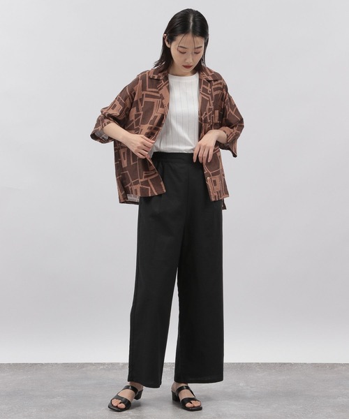 LAKOLE(ラコレ)の「リネンMIXルーミーストレートパンツ / 295146(その他パンツ・レディース・ブルー/ボルドー/ブラック/ベージュ/カーキ・SMALL/MEDIUM)」の6枚目の写真