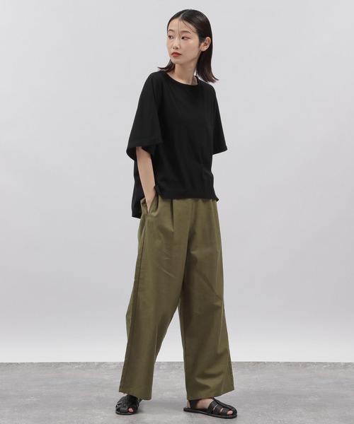 LAKOLE(ラコレ)の「リネンMIXルーミーストレートパンツ / 295146(その他パンツ・レディース・ブルー/ボルドー/ブラック/ベージュ/カーキ・SMALL/MEDIUM)」の8枚目の写真
