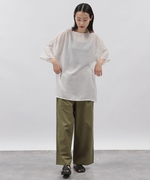 LAKOLE(ラコレ)の「リネンMIXルーミーストレートパンツ / 295146(その他パンツ・レディース・ブルー/ボルドー/ブラック/ベージュ/カーキ・SMALL/MEDIUM)」の9枚目の写真