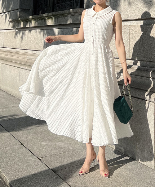 シアーチェック シャツワンピース（ワンピース）｜JENNE（ジェンヌ）の