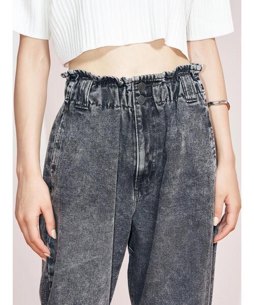 koe（コエ）の「【ハイウエスト】ワイドバルーンデニムパンツ*（デニムパンツ・レディース・ライトインディゴブルー/ブラック・M/L）」の22枚目の写真