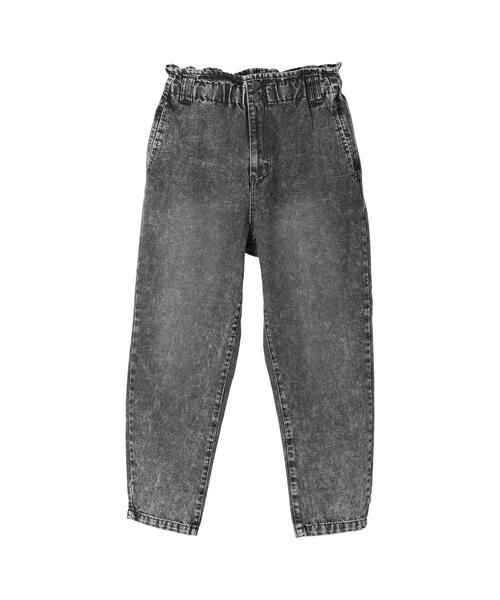 koe（コエ）の「【ハイウエスト】ワイドバルーンデニムパンツ*（デニムパンツ・レディース・ライトインディゴブルー/ブラック・M/L）」の4枚目の写真