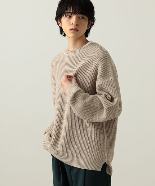 BeAMS DOT（ビームスドット）の「【WEB限定】BeAMS DOT / クルーネックニット（ニット/セーター・メンズ・ホワイト系その他5/ブラック系その他4・MEDIUM/LARGE）」の7枚目の写真