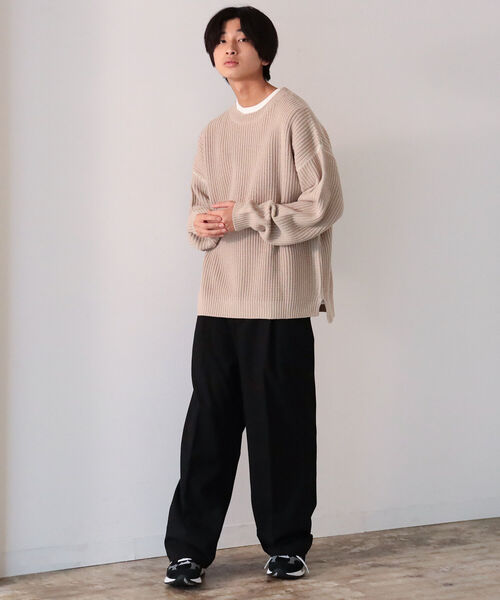 BeAMS DOT（ビームスドット）の「【WEB限定】BeAMS DOT / クルーネックニット（ニット/セーター・メンズ・ホワイト系その他5/ブラック系その他4・MEDIUM/LARGE）」の19枚目の写真