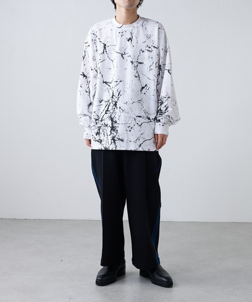 Lui's（ルイス）の「【Neucon / ニューコン】 ペイントポンチプルオーバー（Tシャツ/カットソー・メンズ・ホワイト/ブラック・1/2）」の13枚目の写真