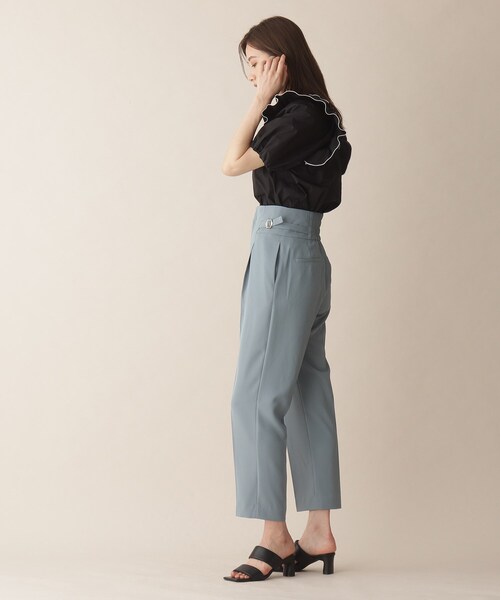 OPAQUE.CLIP（オペークドットクリップ）の「◆サイドベルトストレートパンツ（その他パンツ・レディース・ライトブルー/レンガ/ネイビー・36/38）」の6枚目の写真
