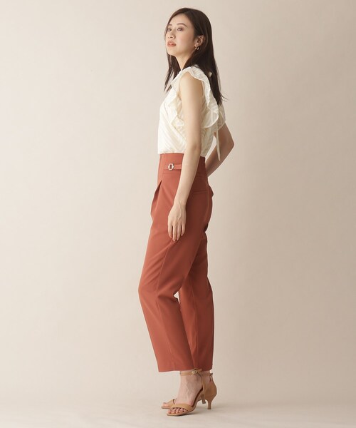 OPAQUE.CLIP（オペークドットクリップ）の「◆サイドベルトストレートパンツ（その他パンツ・レディース・ライトブルー/レンガ/ネイビー・36/38）」の14枚目の写真