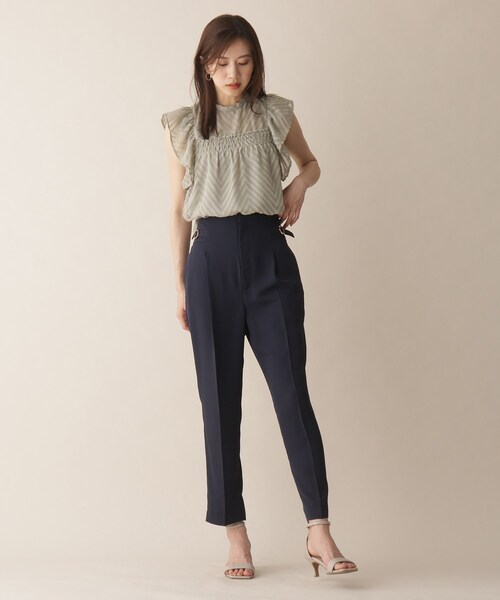 OPAQUE.CLIP（オペークドットクリップ）の「◆サイドベルトストレートパンツ（その他パンツ・レディース・ライトブルー/レンガ/ネイビー・36/38）」の21枚目の写真