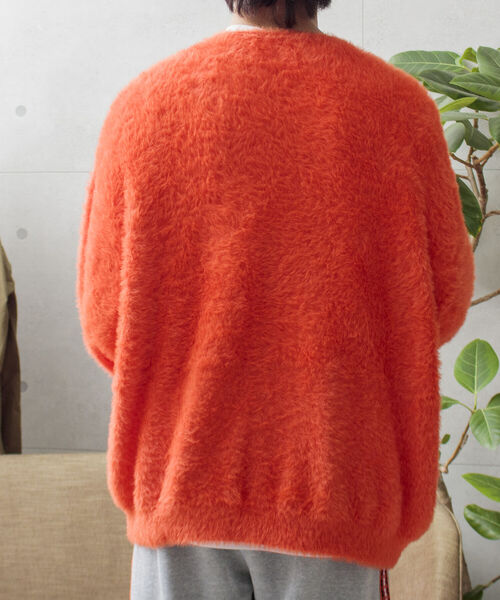 GLOSTER（グロスター）の「【GLOSTER/グロスター】モヘヤライクカーディガン ルーズシルエット（カーディガン/ボレロ・メンズ・ブラック/ベージュ/グリーン/オレンジ/イエロー/ネイビー・M/L）」の21枚目の写真