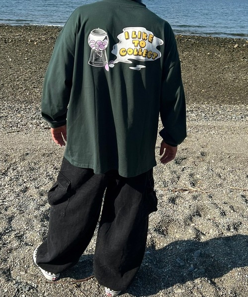 anown（アノン）の「オーバーサイズ　カプセルトイデザインプリントロンT【ファッションインフルエンサーかい×anown限定コラボ】（Tシャツ/カットソー・メンズ・ホワイト/ブラック/グリーン・M/L）」の18枚目の写真