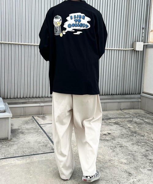 anown（アノン）の「オーバーサイズ　カプセルトイデザインプリントロンT【ファッションインフルエンサーかい×anown限定コラボ】（Tシャツ/カットソー・メンズ・ホワイト/ブラック/グリーン・M/L）」の11枚目の写真