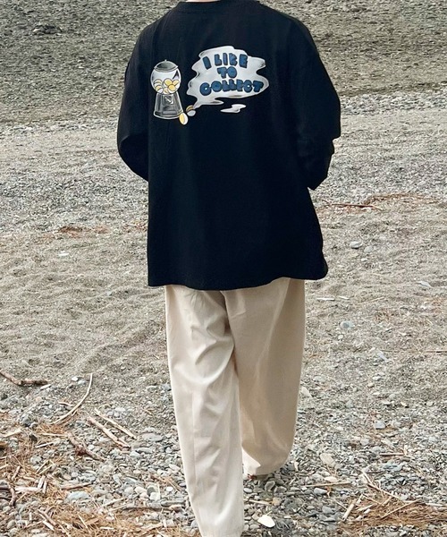 anown（アノン）の「オーバーサイズ　カプセルトイデザインプリントロンT【ファッションインフルエンサーかい×anown限定コラボ】（Tシャツ/カットソー・メンズ・ホワイト/ブラック/グリーン・M/L）」の12枚目の写真