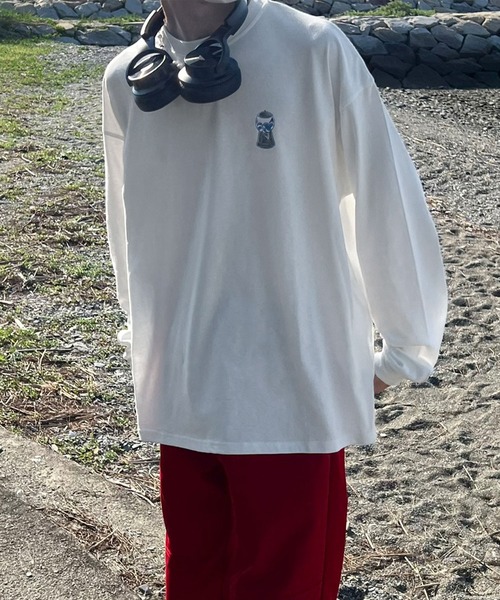 anown（アノン）の「オーバーサイズ　カプセルトイデザインプリントロンT【ファッションインフルエンサーかい×anown限定コラボ】（Tシャツ/カットソー・メンズ・ホワイト/ブラック/グリーン・M/L）」の4枚目の写真