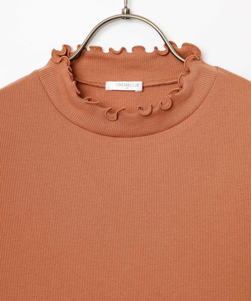 Honeys（ハニーズ）の「メローハイネックＴ（Tシャツ/カットソー・レディース・パープル/ブラウン/レッド/キャメル/ライトグリーン/ブルーグレー・LL/S/M/L）」の17枚目の写真
