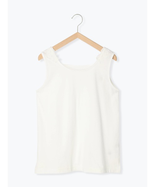 Samansa Mos2（サマンサ モスモス）の「襟レース前後2WAYノースリーブ（Tシャツ/カットソー・レディース・オフホワイト/モカ/チャコール・ﾌﾘ-）」の2枚目の写真