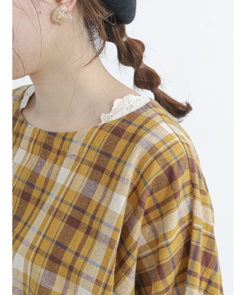 Samansa Mos2（サマンサ モスモス）の「襟レース前後2WAYノースリーブ（Tシャツ/カットソー・レディース・オフホワイト/モカ/チャコール・ﾌﾘ-）」の3枚目の写真