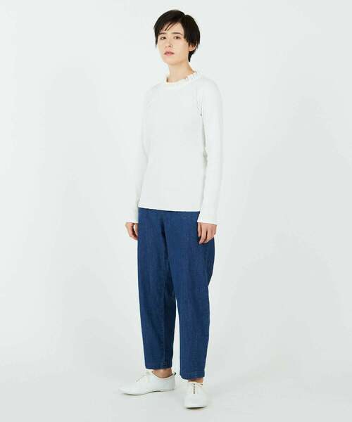 conges payes ADIEU TRISTESSE（コンジェ ペイエ アデュートリステス）の「チュールフリルインナー（Tシャツ/カットソー・レディース・オフホワイト/ライトベージュ/ブラック/ネイビー/トップグレー・FREE）」の16枚目の写真