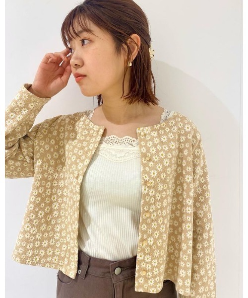 flower（フラワー）の「フラワーズカーディガン（カーディガン/ボレロ・レディース・ブラック/ベージュ・FREE）」の14枚目の写真