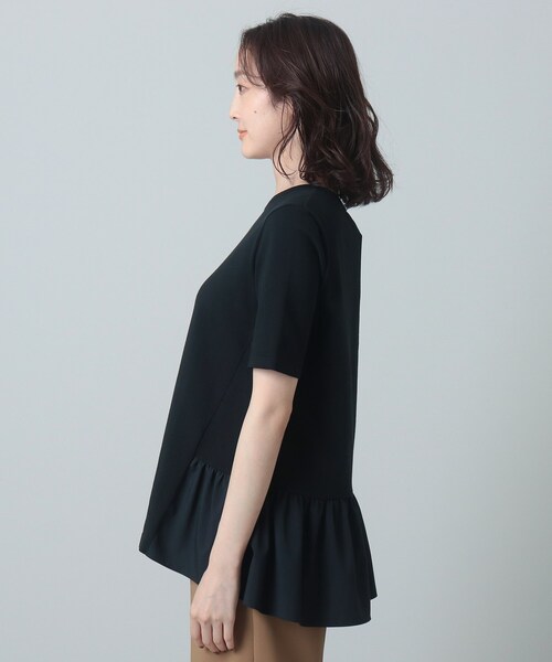UNTITLED(アンタイトル)の「◆【1枚で着映え】コットン混 ペプラムニット<洗える>(Tシャツ/カットソー・レディース・ホワイト系/グレー系/ブラック/ライトグリーン/ライトオレンジ系・02/04/44)」の8枚目の写真