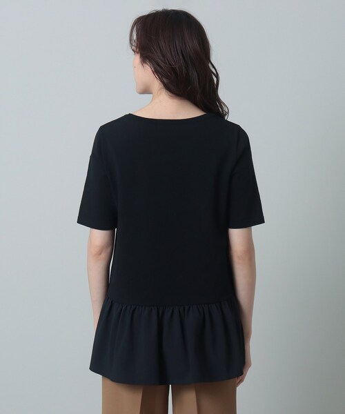 UNTITLED(アンタイトル)の「◆【1枚で着映え】コットン混 ペプラムニット<洗える>(Tシャツ/カットソー・レディース・ホワイト系/グレー系/ブラック/ライトグリーン/ライトオレンジ系・02/04/44)」の9枚目の写真