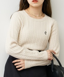 Chico | 【2022AW】ショート丈ケーブル長袖チビニット(ニット/セーター)