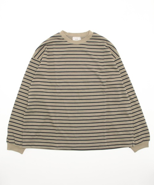 EVCON(エビコン)の「【EVCON】エビコン BORDER WIDE L/S TEE(Tシャツ/カットソー・メンズ・ブルー/オリーブ/ブラウン・3/2/1)」の5枚目の写真