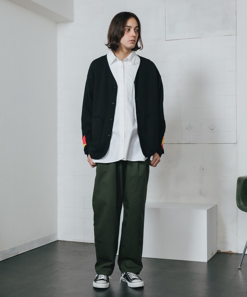 AlexanderLeeChang（アレキサンダーリーチャン）の「BACANCES ALL INCLUSIVE×AlexanderLeeChang/バカンス・オールインクルーシブ×アレキサンダーリーチャン BLC SWET SANKAKU CARDIGAN（カーディガン/ボレロ・メンズ・ブラック/グレー/マスタード・M/L/XL）」の20枚目の写真