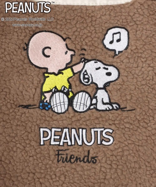PEANUTS(ピーナッツ)の「PEANUTS(ピーナッツ)スヌーピー&チャーリー・ブラウンボアヨコトートバッグ(トートバッグ・レディース・ブラウン/グレー/オフホワイト・FREE)」の7枚目の写真