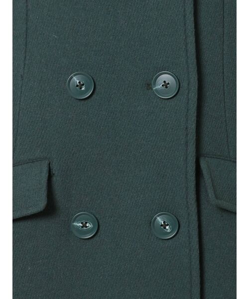 MURUA（ムルーア）の「ダブルマキシチェスターコート（チェスターコート・レディース・ブラック/グリーン/モカ・1/2）」の21枚目の写真