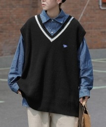 MGV（エムジーヴィー）の「ワンポイントチルデンニットベスト（ベスト・メンズ）」