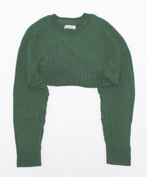 3.3 Field Trip （3.3フィールドトリップ）の「3.3 Field Trip／リブクロップ長袖Tシャツ　2169550（ニット/セーター・レディース・ブラック/グリーン・FREE）」の22枚目の写真