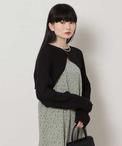 3.3 Field Trip （3.3フィールドトリップ）の「3.3 Field Trip／リブクロップ長袖Tシャツ　2169550（ニット/セーター・レディース・ブラック/グリーン・FREE）」の8枚目の写真