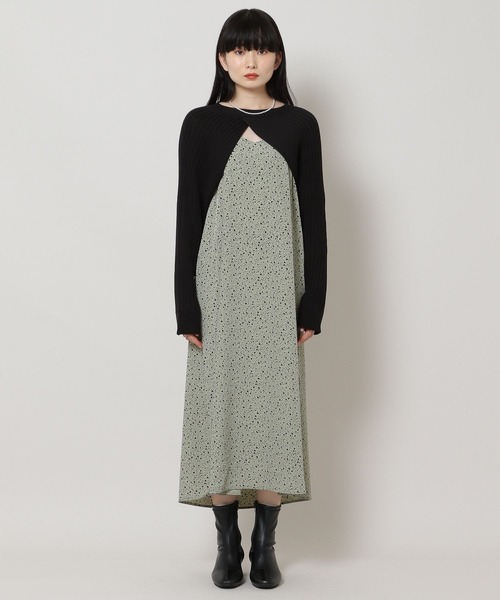 3.3 Field Trip （3.3フィールドトリップ）の「3.3 Field Trip／リブクロップ長袖Tシャツ　2169550（ニット/セーター・レディース・ブラック/グリーン・FREE）」の9枚目の写真