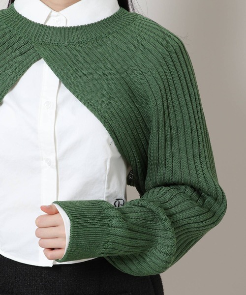 3.3 Field Trip （3.3フィールドトリップ）の「3.3 Field Trip／リブクロップ長袖Tシャツ　2169550（ニット/セーター・レディース・ブラック/グリーン・FREE）」の18枚目の写真