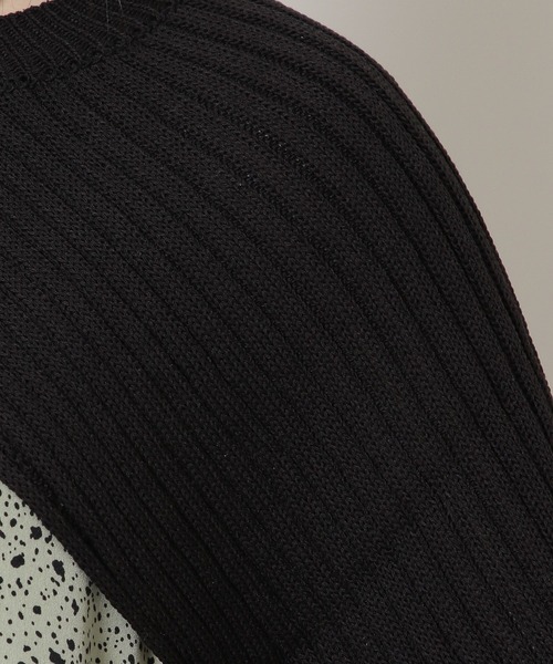 3.3 Field Trip （3.3フィールドトリップ）の「3.3 Field Trip／リブクロップ長袖Tシャツ　2169550（ニット/セーター・レディース・ブラック/グリーン・FREE）」の21枚目の写真