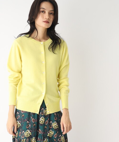 OPAQUE.CLIP（オペークドットクリップ）の「◆【大草直子さんコラボ】カシミヤカーディガン（カーディガン/ボレロ・レディース・イエロー系その他/パープル系/チャコールグレー/キャメル・38/40）」の4枚目の写真